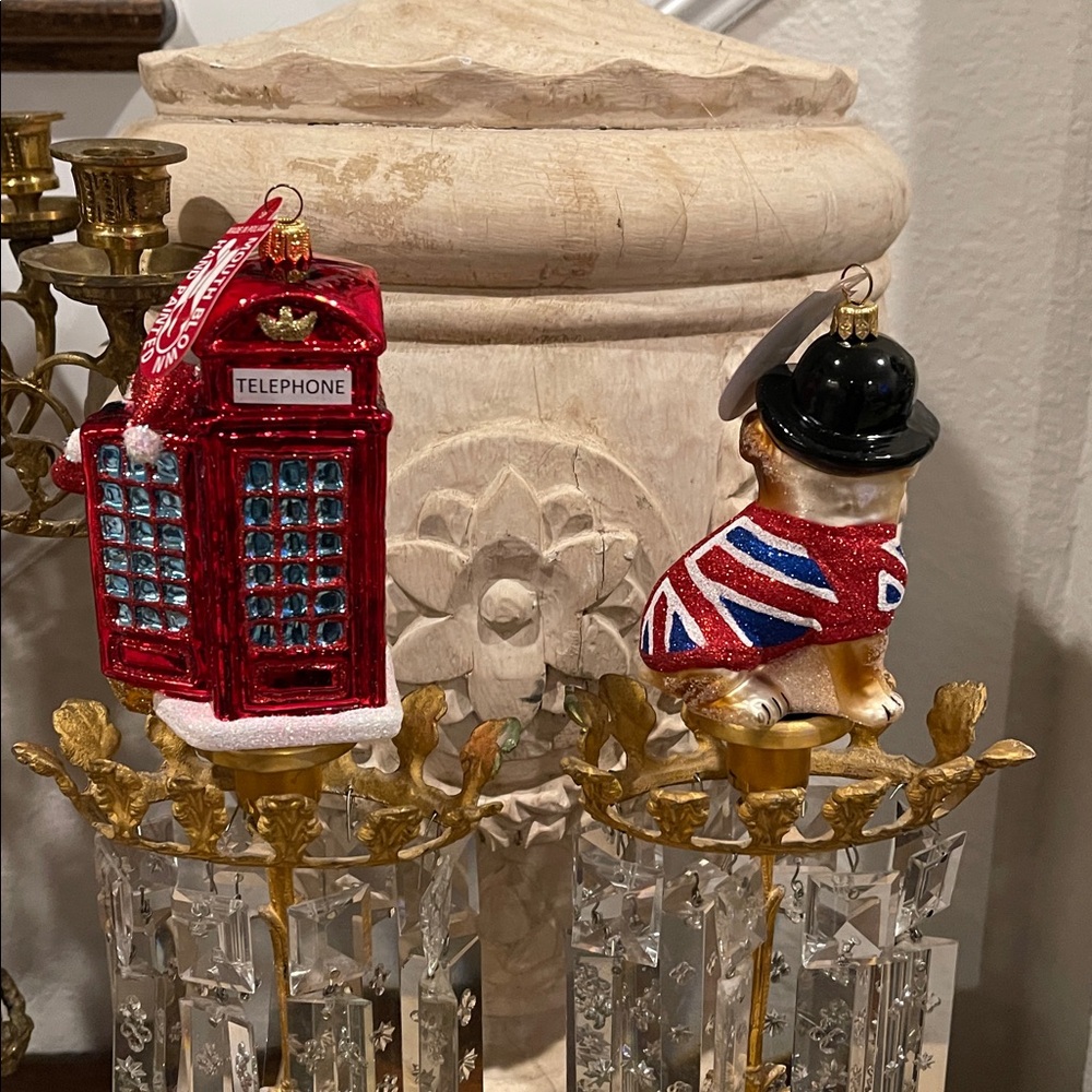 Neiman Marcus Red Gift Box London England Themed Ornaments Pristine Condition - Picture 5 of 9